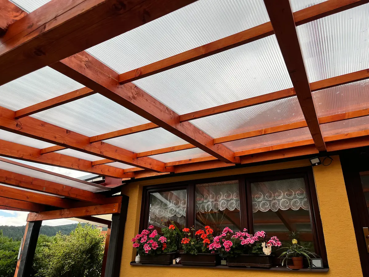 Dřevěná zahradní pergola – detail povrchové úpravy